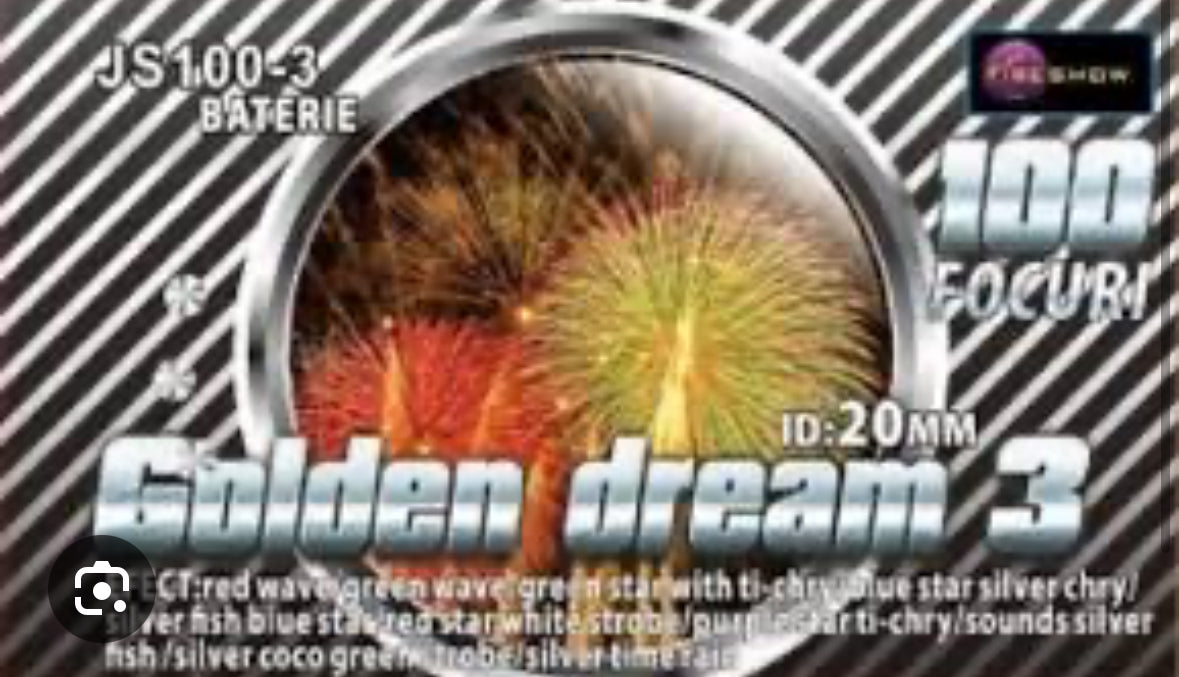 BATERIE 100 FOCURI GOLDEN DREAM 3 Fireshow