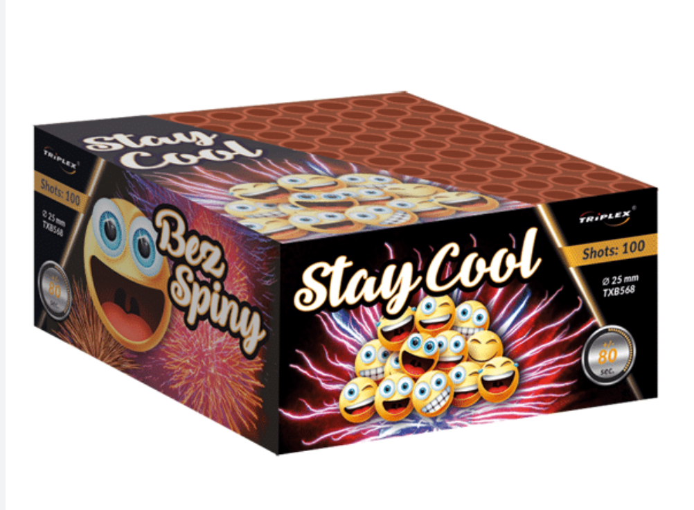 Baterie de artificii 100 focuri calibrul 25 mm TRIPLEX TXB553/