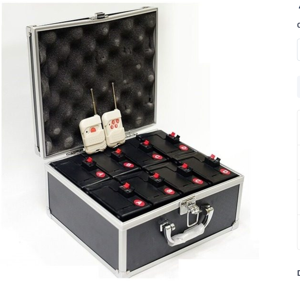 Sistem declansatoare artificii wireless D8 .8 console