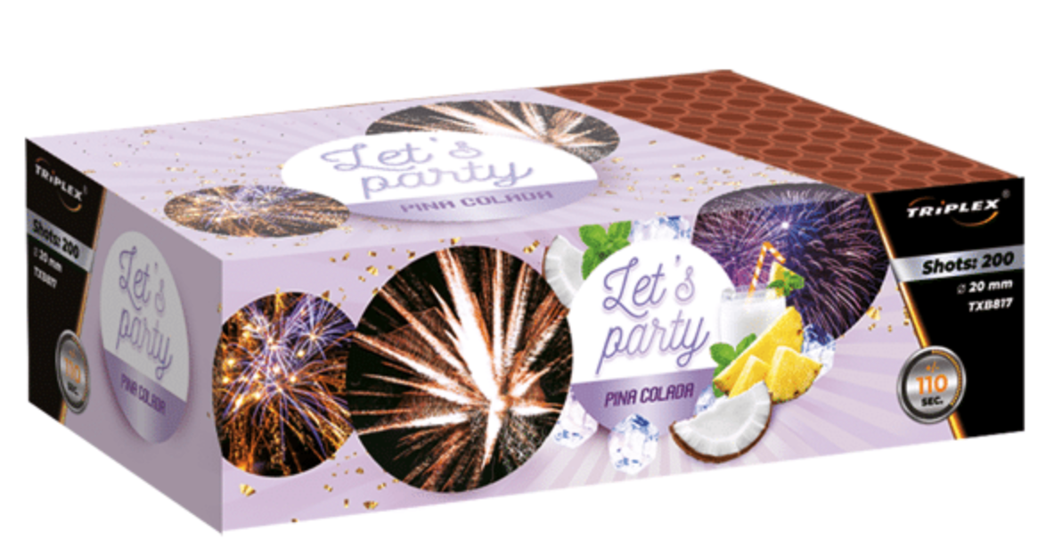 Baterie de artificii 200 focuri 20 mm triplex TXB817