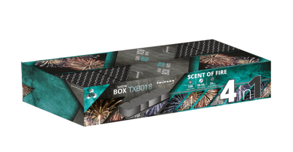 Baterie de artificii 320 focuri calibrul 20-25 mm TRIPLEX TXB018