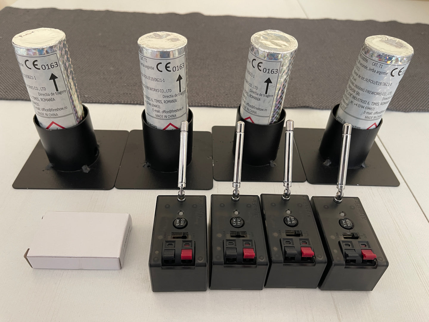 Sistem Profesional declansatoare  baloane cu heliu/artificii vulcani Wireless alpha fire 4QX 9V