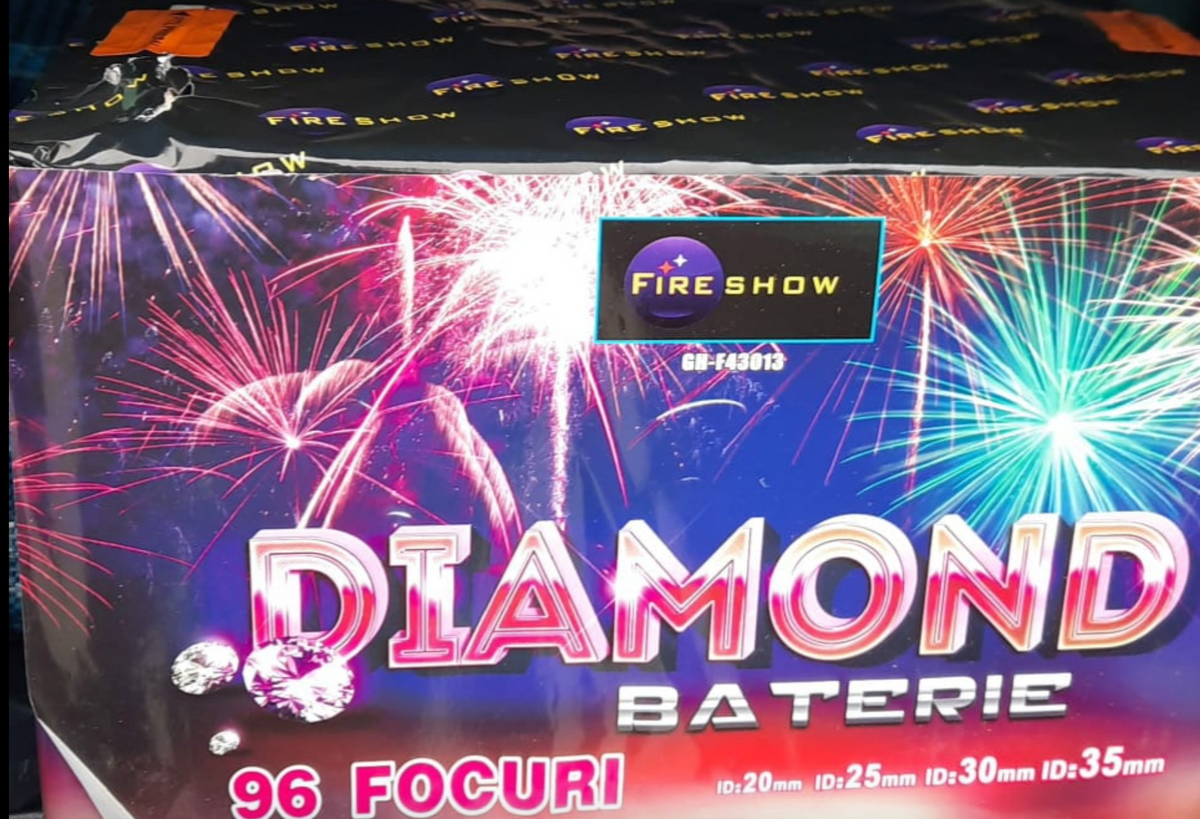 BATERIE DE ARTIFICII 96 FOCURI MIX CALIBRU 20-25-30-35 MM GH F43013 FIRESHOW
