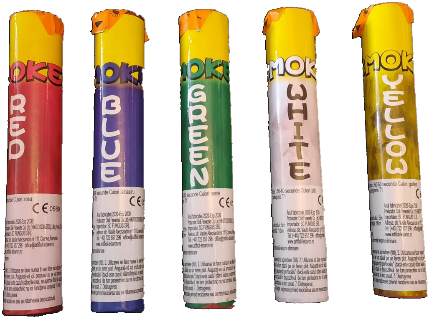 Fumigene colorate de mana  cu fitil durata 60 secunde